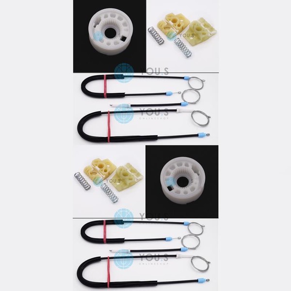 FüR Vw Golf V 1K1 Coupe Fensterheber Reparatursatz Seilzug Vorne Links + Recht-image