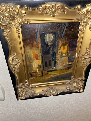 Edward W. Currier Original Painting San Francisco Alleyway Chinatown 1903