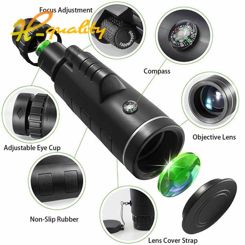 40X60 Full HD Monocular Telescope Phone Camera Zoom Starscope Hiking Hunting - Picture 8 of 12