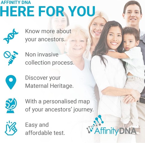 MATERNAL LINEAGE ANCESTRY DNA TEST DISCOVER YOUR MITOCHONDRIAL MTDNA HAPLOGROUP - Picture 2 of 5