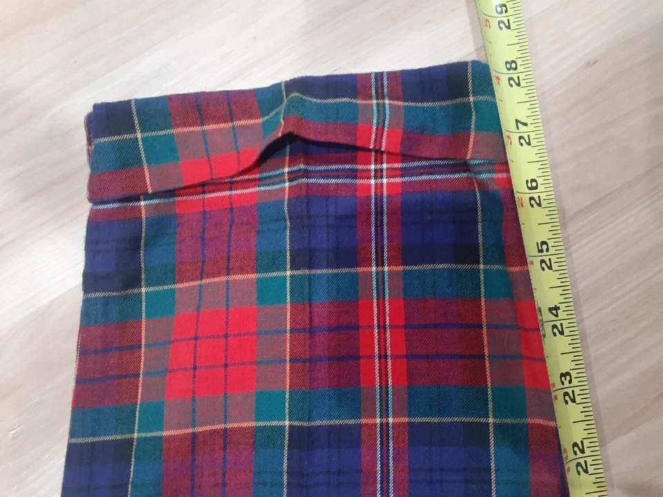 PANTALONES DE COLECCIÓN TALBOTS PETITES ROJO TARTÁN A CUADROS PLISADOS PIERNA CÓNICA PUÑOS 26/28 Foto 3 de 4