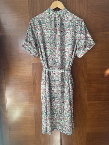 YUMI Green Floral Knee Length Dress Size 14, VGC - Picture 2 of 7
