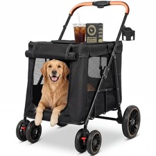 Dog Stroller Foldable For Large Medium Dogs Up to 80 lbs