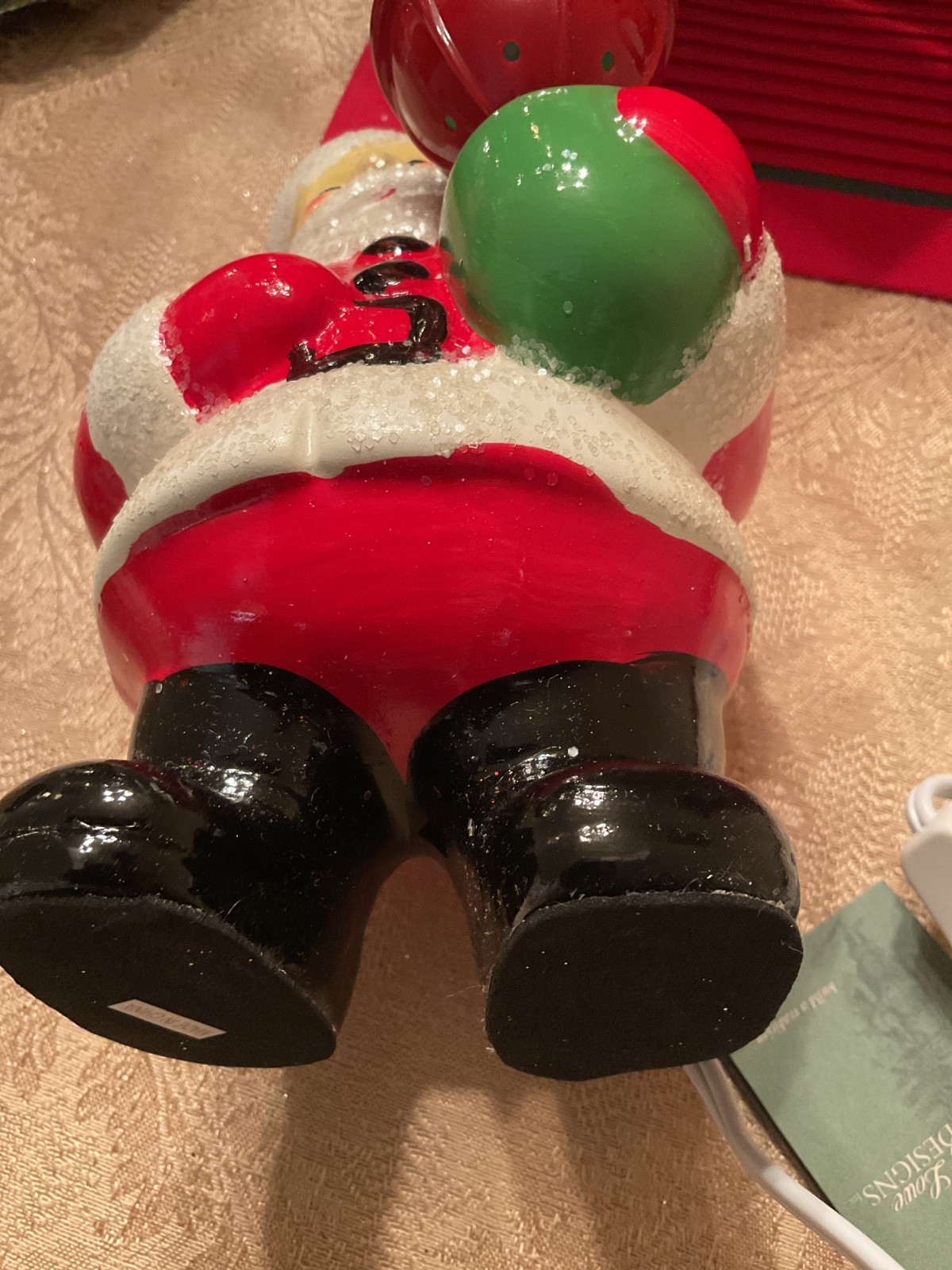 RARE Bethany Lowe Designs Christmas Santa On Chimney Novelty Light Corded-Boxed