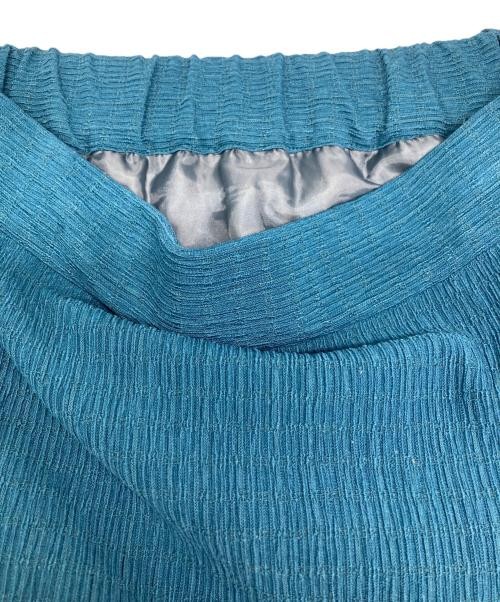 Ameri Crepe Volume Gather Skirt Blue Polyester Us… - image 6