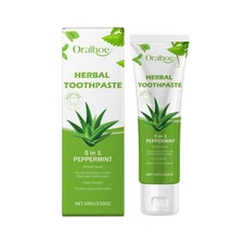 Oralhoe Aloe Vera Cleaning Toothpaste Cleanses Odors Stains Brightens Beauties
