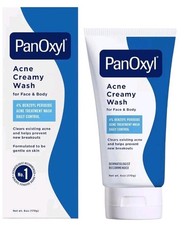 Panoxyl Acne Creamy Wash 4 Benzoyl Peroxide Daily Control 6 oz Exp 08/27