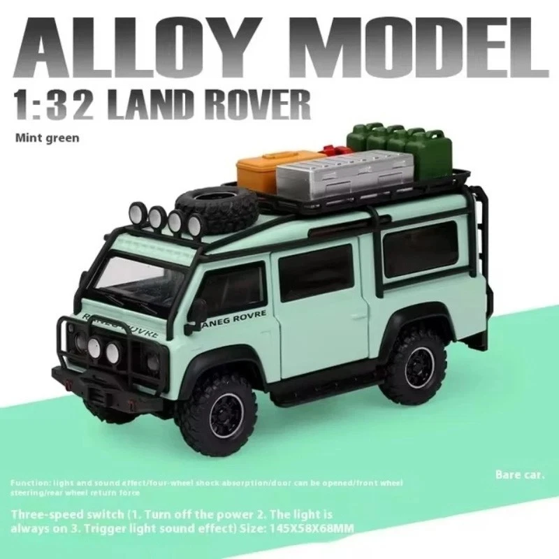 1:32 Land Range Rover Defender Van Alloy Camping Car Model Diecasts Metal Toy - Image 3 of 4
