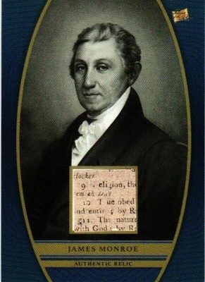 James Monroe 2024 Super Product Authentic Relic Trading Card