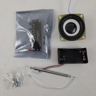 FM Radio Module HE-39 Black Extension Speaker Kit DC 3V Antenna Screws DIY