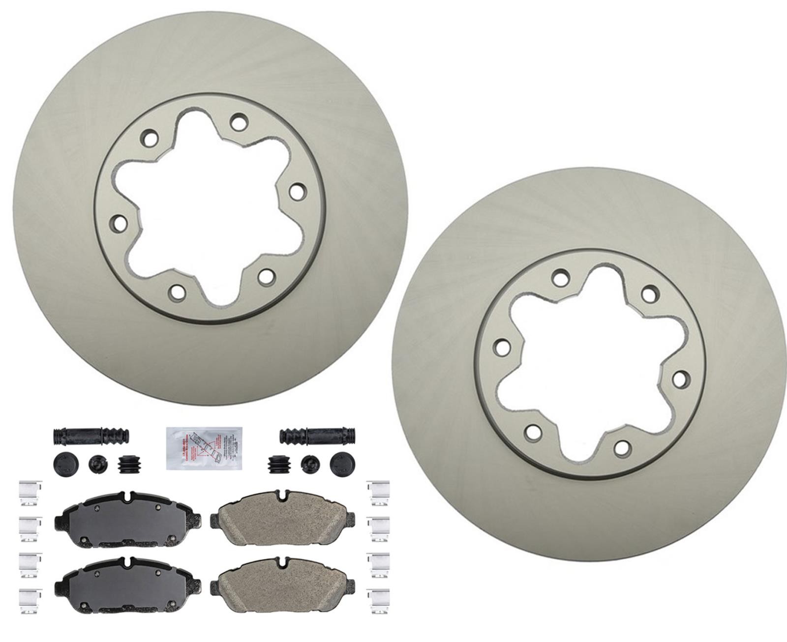 Front GEO Coated Brake Rotors Pads Fits Ford Transit 350 6 Bolt 4630LB 2020-2023