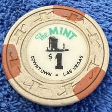 1.00 The Mint Downtown Las Vegas Casino Chip Vintage D2
