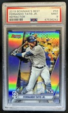 2019 Bowman's Best Fernando Tatis Jr. RC Refractor Rookie #58 Padres PSA 9