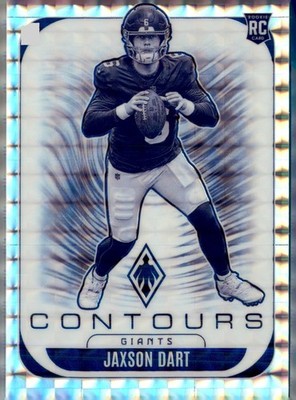 2025 Panini Phoenix #24 Jaxson Dart Contours Silver Pyramids Prizm #/299 RC