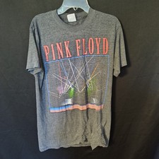 Vintage Pink Floyd 1987 t-shirt med USA light show space America FLAWS