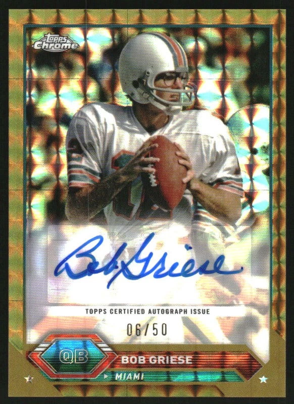 2023 Topps Composite Chrome Autograph Geometric Gold #TCA-BG Bob Griese Auto /50
