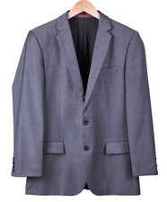 Hugo Boss Gray Woven Wool 2pc Suit Jacket Pants 38 R