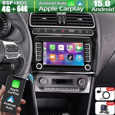 7'' Carplay For VW Polo 2013-2017 Android 15 Car Stereo Radio GPS Sat Navi 4+64GB