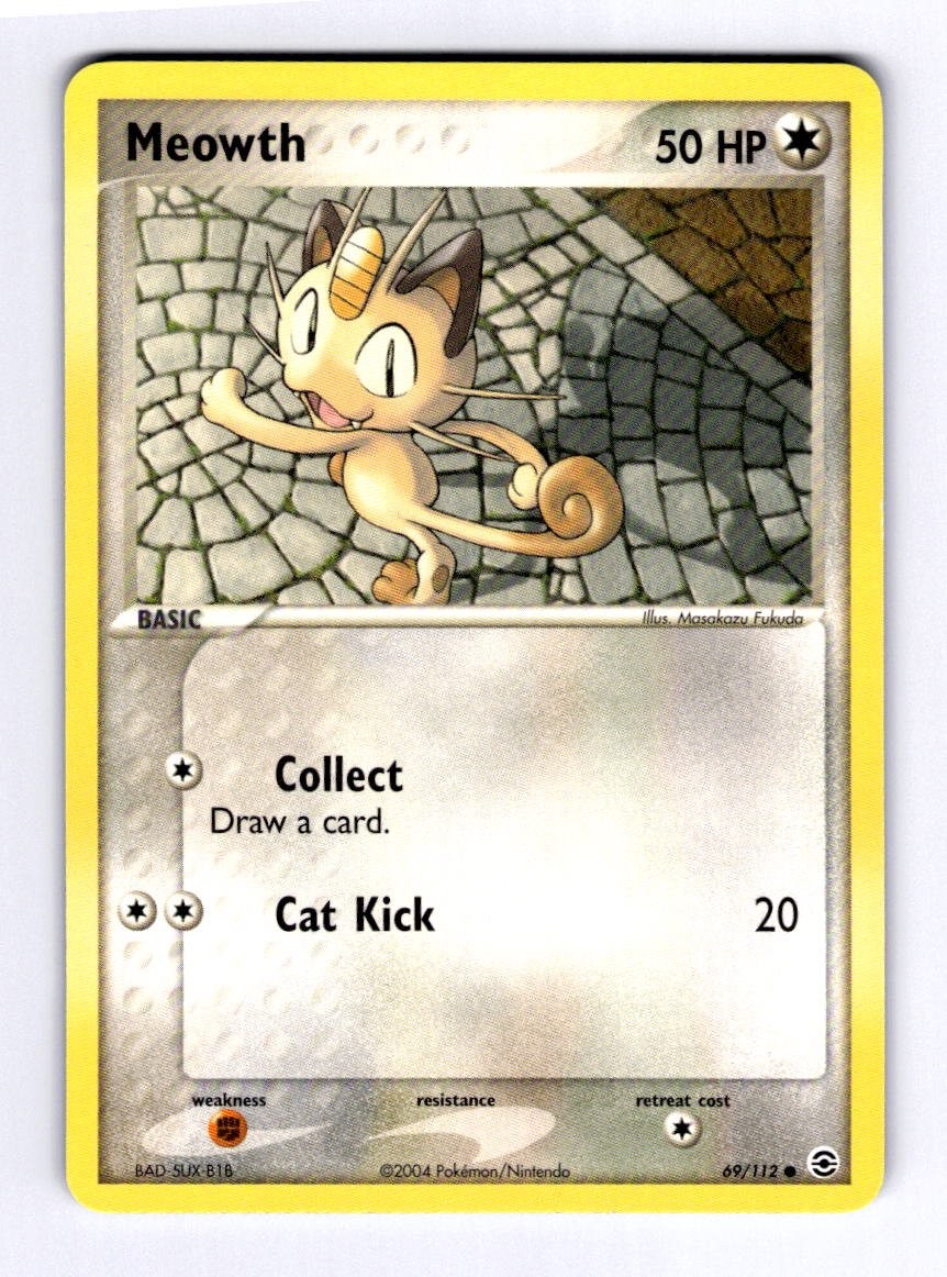 Meowth FireRed & LeafGreen #69 (2004) Common NM Pokemon