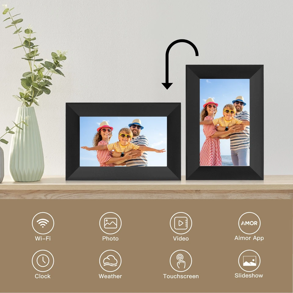 7/8/10.1 Inch WiFi Smart Digital Picture Frame 16GB 32GB IPS HD Touchscreen - Image 4 of 4