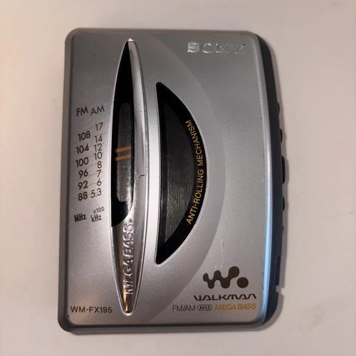 VTG SONY Walkman WM-FX195 FM/AM Cassette Player For PARTS OR REPAIR