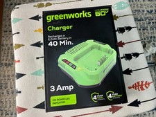 NEW Greenworks Ultra Power 60V Charger W/Onboard LED Indicator  3 Amp 