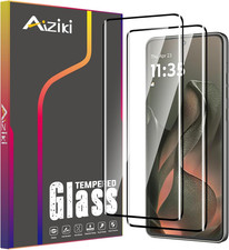 2-Pack Tempered Glass for Moto Edge 2025 Screen Protector, 3D Full Coverage Ultr