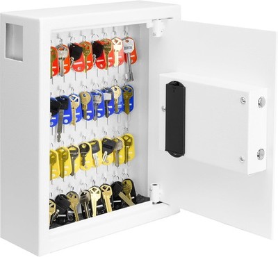 40-Key Digital Wall Mount Key Cabinet Electronic Lock Steel Security Box 