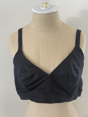 Tommy John Second Skin Triangle Bralette Full Bust Size XXL (A-C) Black