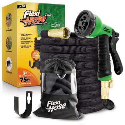 PLUS with 8 Function Nozzle Expandable Garden Hose, Lightweight & No-Kink Fle...