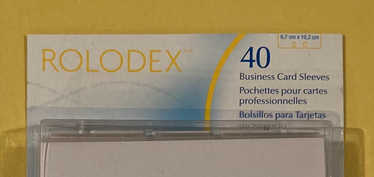 Rolodex 40 Business Card Sleeves #67691 NEW READ