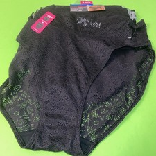 MAIDENFORM 3 PACK   BLACK HIGH LEG HIPSTER SET/ Size 8 / Xl/ MSRP 30