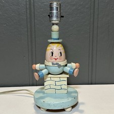 Vintage Wooden Humpty Dumpty Nursery Lamp