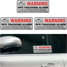 3 Pcs Warning Gps Tracking Alarm Car Stickers 1.6 3.2 Waterproof Vinyl Anti