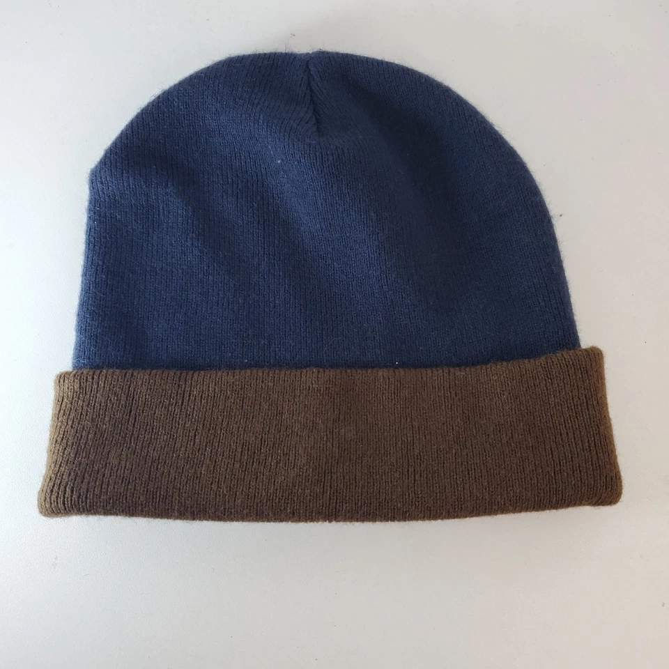 RVCA Builder Navy & Brown Adult Unisex Cap Hat Gorpcore Outdoor Beanie  - Image 3 of 4