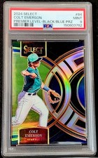 2024 Select - Colt Emerson - Premier Level Black/Blue Prizm /49 - PSA 9 POP 1‼️