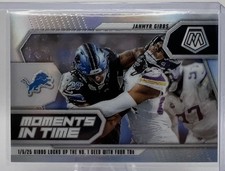 2025 Panini Mosaic Moments in Time Jahmyr Gibbs #14 Silver Prizm Lions