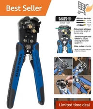 Self-Adjusting Wire Stripper Cutter Heavy Duty for 10-20 AWG and Romex