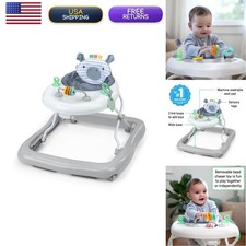 Ingenuity Smooth Strides Baby Walker - Chambray, 3 Heights, Toys, 6M-12M