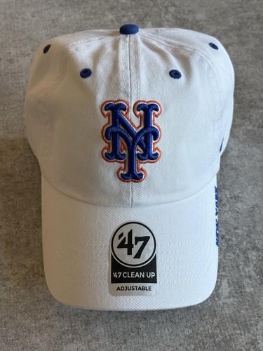 New York Mets ’47 Clean Up Adjustable Hat White MLB Baseball Cap