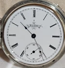 ELGIN FULL HUNTER 6 SIZE 11 JEWEL SILVERINE CASED POCKET WATCH