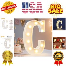 LED Marquee Letter Lights Sign, Light Up Alphabet Letter for Home Party Weddi...