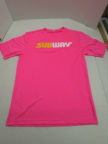 T-shirt rosa con logo Subway taglia S. C16 - Foto 8 di 8