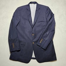 Brooks Brothers Explorer Fitzgerald Fit Navy Blue Wool Blazer Men 42L Sport Coat