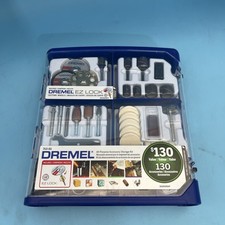New Dremel EZ Lock 130-Piece Rotary Tool Cutting Accessory Kit w/ Case