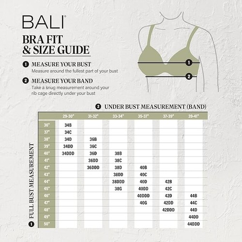 Bali Live It Up 2-Ply Seamless Underwire Comfort Bra 3353 DF3353 - Picture 2 of 25