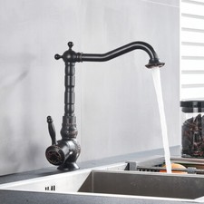 Black Oil Rubbed Brass Swivel Kitchen Sink Faucets Basin Faucet Mixer Tap