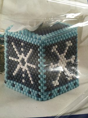 Winter Snowflake Pony Beads Craft Kiit Tissue Box Cover