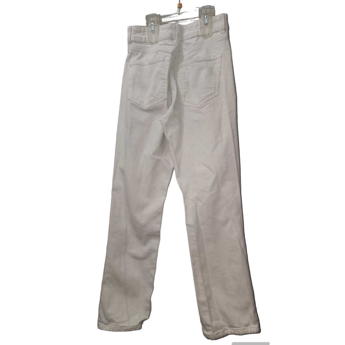 H&M White Distressed Jeans Ripped Knee Casual Denim Pants Size 2 thumbnail 2