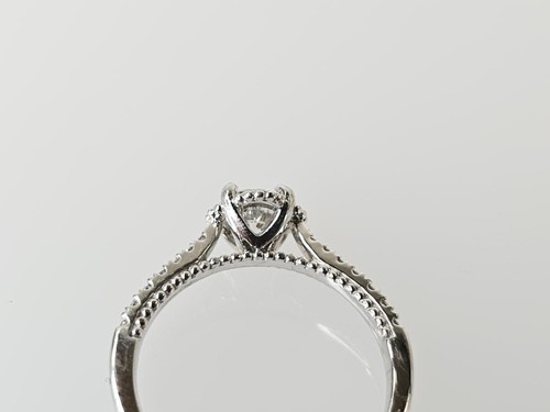 14K White Gold APX 1/2 CTW Round Diamond Engagement Ring Sz 7 (AM1082699) - Picture 8 of 8